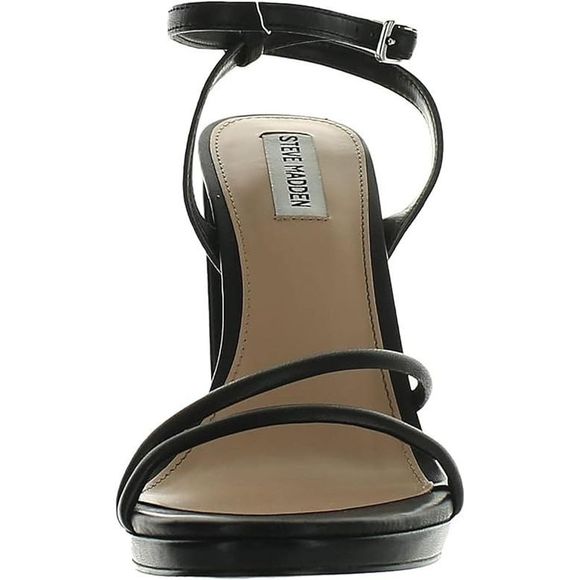 Steve Madden Jennifer black sandals size 9  Open Toe Heels - Picture 8 of 14